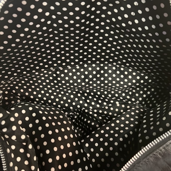 100% genuine leather bag with shoulder strap, multiple zip, polka dots - Picture 10 of 12